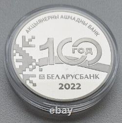 Belarus 20 rubles 2022 Belarusbank. 100 years Silver Coin