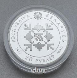 Belarus 20 rubles 2022 Belarusbank. 100 years Silver Coin