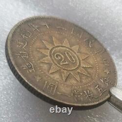 CHINA 1931 Fukien 20 Cents Silver Coin Year 20 Rare