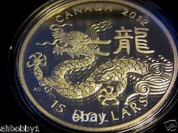 Canada 2012 1 oz Fine Silver Classic Chinese Zodiac Coin Year of the Dragon