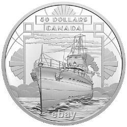 Canada 2021 5oz Silver 50$ 3 Coin Set First 100 Years Confederation Trains boat
