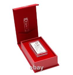 China 2024 Zodiac Dragon New Year Silver Bar Ag. 999 New Year Coin 100g with Box
