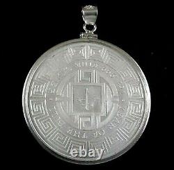 Coin Pendant 2021 Year of the Bull 1 oz. 999 Silver Round. 925 Sterling Bezel