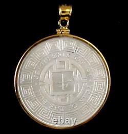 Coin Pendant 2021 Year of the Bull 1 oz. Fine Silver Round 14K Gold Filled Bezel