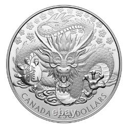 DRAGON Lunar Year 1 Kg Kilo Silver Coin 250$ Canada 2024