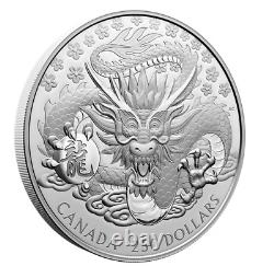 DRAGON Lunar Year 1 Kg Kilo Silver Coin 250$ Canada 2024