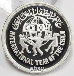 Egypt 1981 5 Pounds silver Coin Year of the Child GEM MIRROR CAMEO PROOF