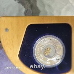 Eureka Stockade 150th Anniversary Silver Locket Coin Year 2004 99.9 Pure Silver