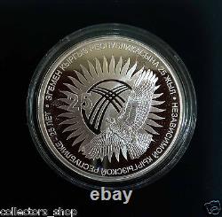 KYRGYZSTAN Silver coin 10 Som 25th year anniversary of Independence PRF 2016