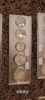 Lot Of 7 US Coin year sets 5 coins 1906,1927,1929,1934,1935,1942,1943 Silver