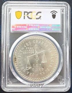 MEXICO SILVER 1 ONZA UNC COIN 1949 YEAR KM#49a PCGS GRADING MS63