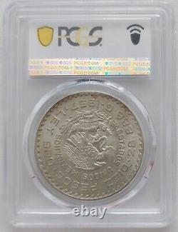 Mexico Silver 10 Pesos Unc Coin 1957 Year Km#475 Constitution Pcgs Grading Ms64