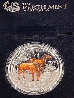 Perth Mint YEAR OF THE HORSE 2014 SERIES II 1 oz silver coin