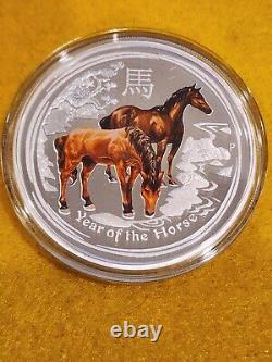 Perth Mint YEAR OF THE HORSE 2014 SERIES II 1 oz silver coin