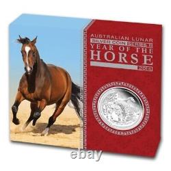 RARE 2014 LUNAR YEAR of the HORSE 1 OZ. 9999 SILVER COIN PROOF $128.88