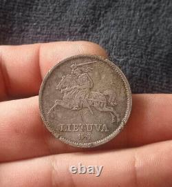 Rare Lithuanian Silver Coin 10 Litu, Grand Duke Vytautas The Great, 1936 Year