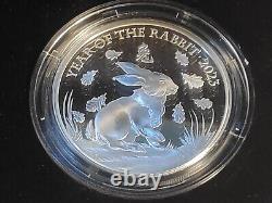 Royal mint Lunar Year of the Rabbit 2023 £2 1 oz Silver Proof Coin