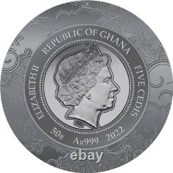 TIGER Lunar Year Silver Coin 5 Cedis Ghana 2022