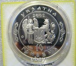 Ukraine, 10 UAH Pilip Ollyk Silver coin 2002 year