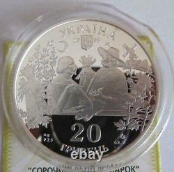 Ukraine 20 UAH Sorochinsky fair silver, coin 2005 year