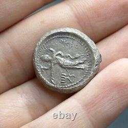 Very old ancient Kushan empire rare silver coin 2000+ Years Old e