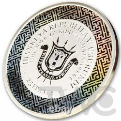 Year of the Rabbit Jade 2 oz Proof Silver Coin 25 Francs Burundi 2023